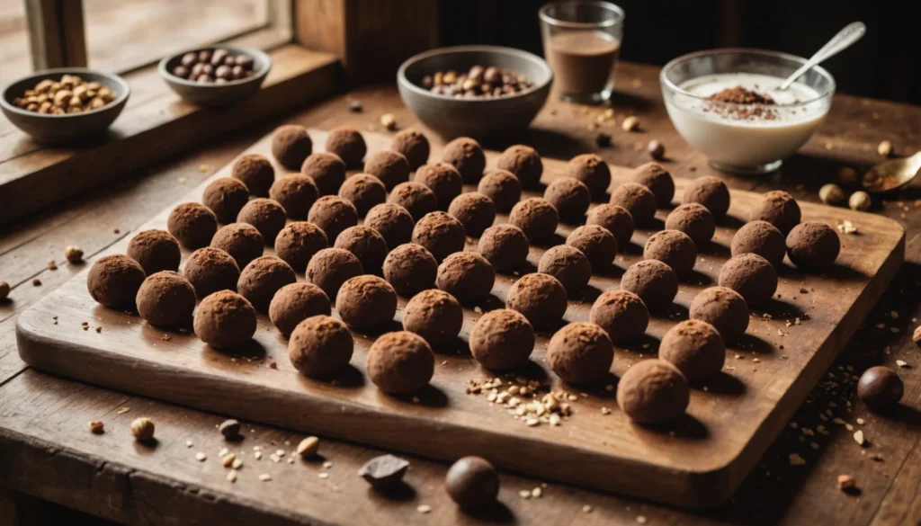 truffes au chocolat au lait