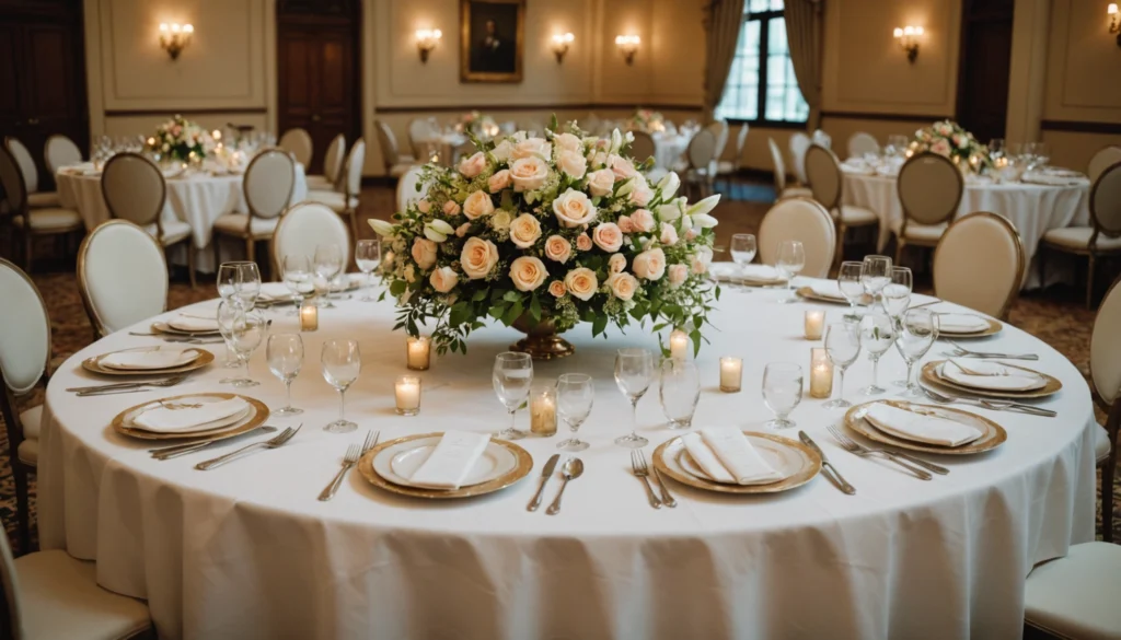 decoration table ronde mariage