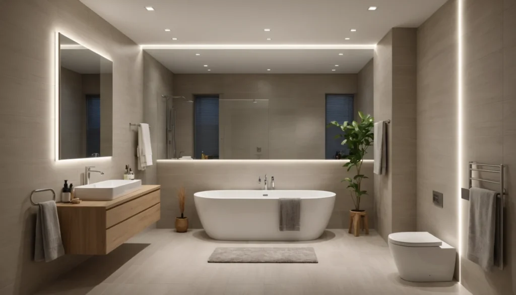 idées pour salle de bain sans fenêtre