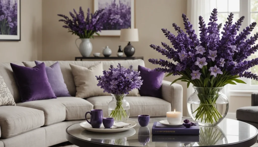 fleur avec fleurs violettes
