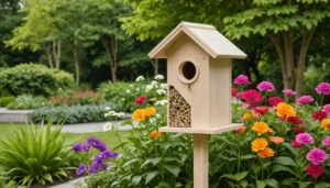 maison d’oiseau sur pied moderne